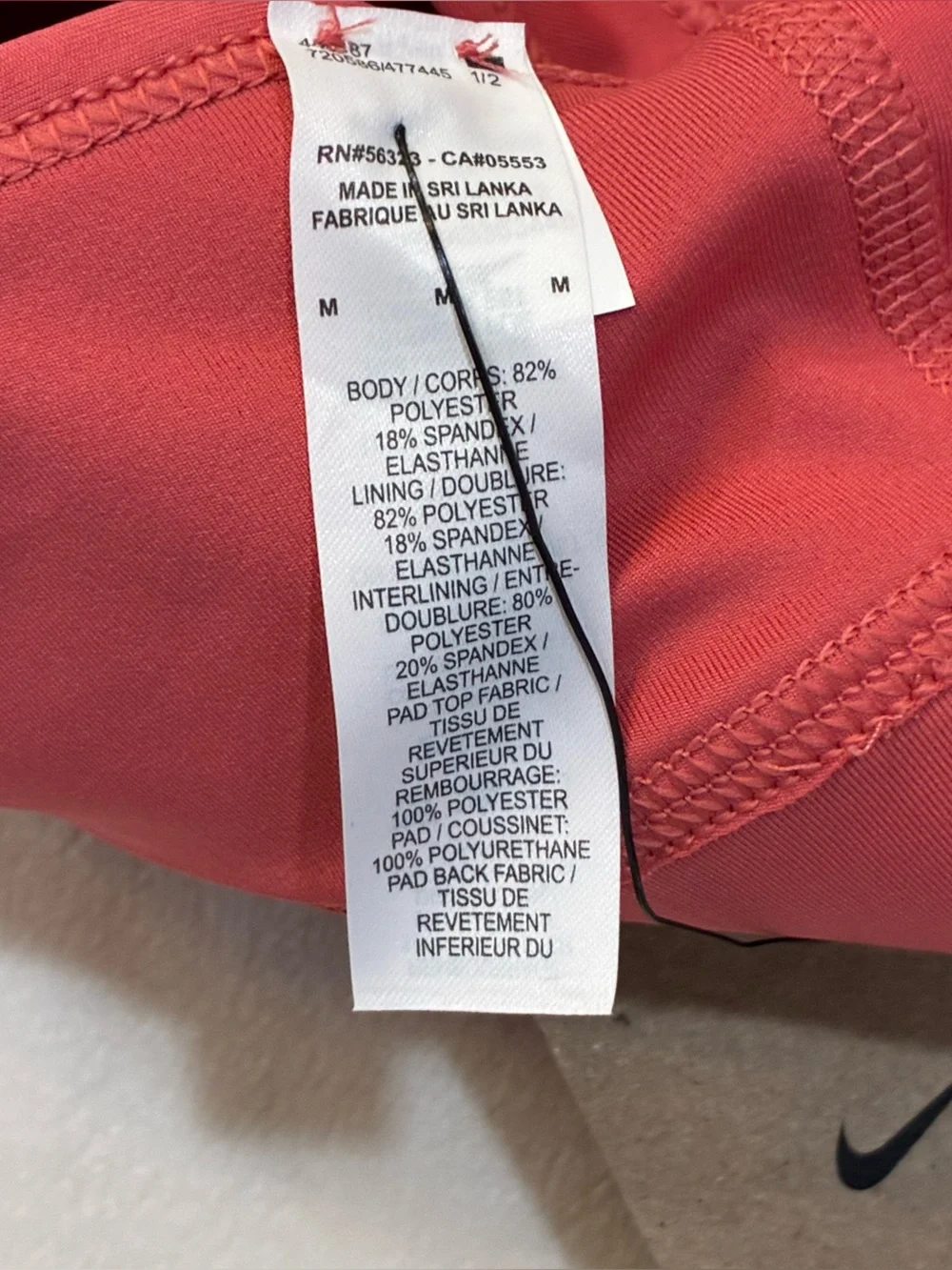 Nike Dri-FIT Swoosh Sports Bra 2 Pack Medium Support NWT  Blue Red Coral Medium - Picture 6 of 6